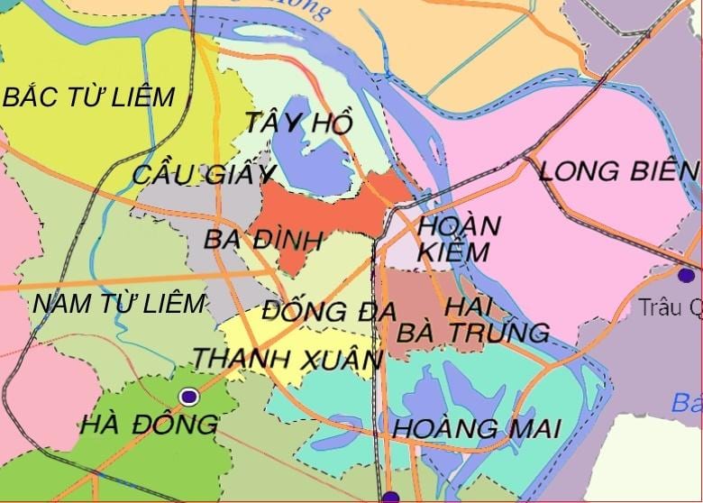 Χάρτης της ha dong district ανόι