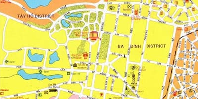 Χάρτης από το κέντρο της πόλης ανόι